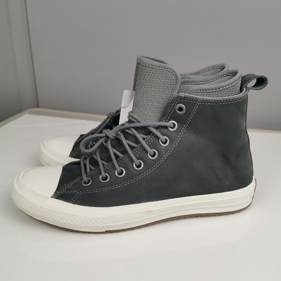 Converse Chuck Taylor Lunarlon Hi Top Leather  Sneakers  Men 7.5 Women 9.5 Gray - Picture 3 of 6